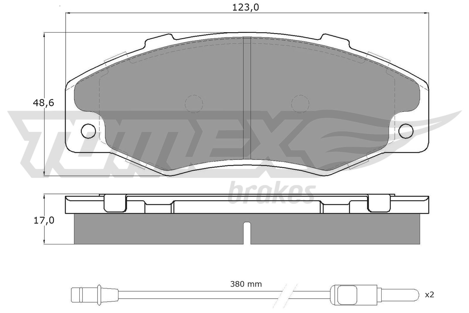 Sada brzdových platničiek kotúčovej brzdy TOMEX Brakes